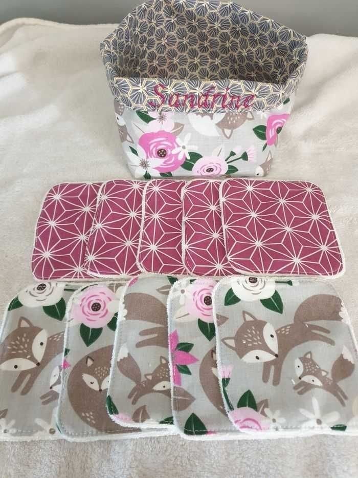 Lingettes lavables x10 bambou