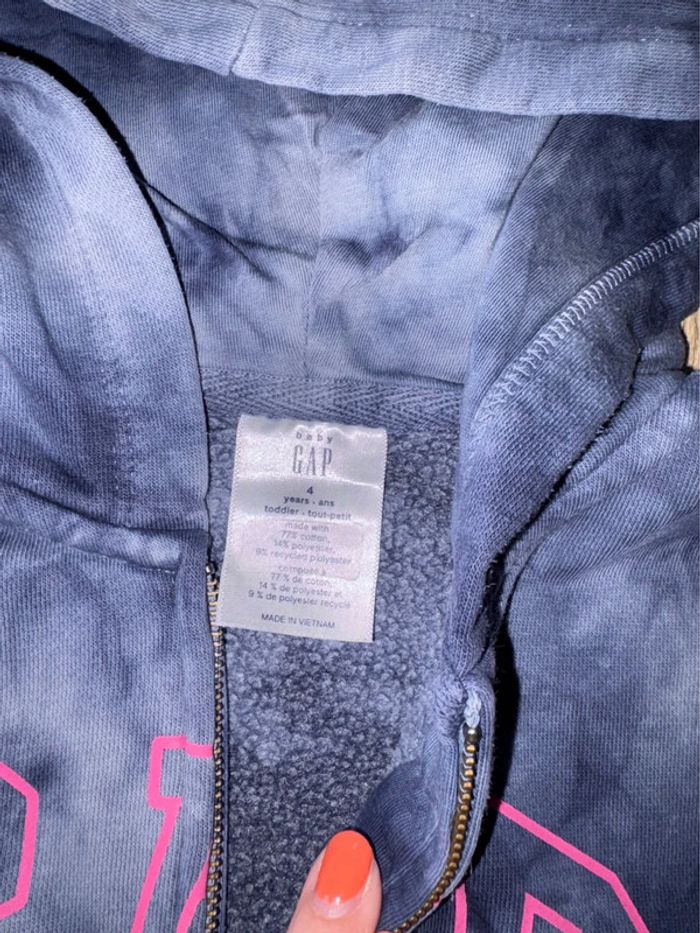 Veste à capuche GAP 4 ans - photo numéro 3