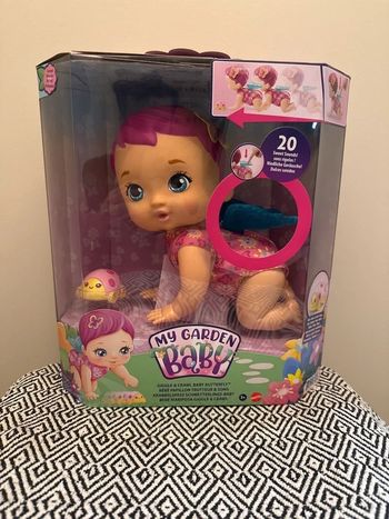 Mattel - My garden baby - Poupée Bébé Papillon Rose Trotteur & Sons