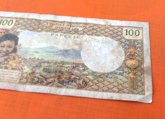 Billet de Banque 100 francs / Cent Francs Polynésie française Papeete - photo numéro 3