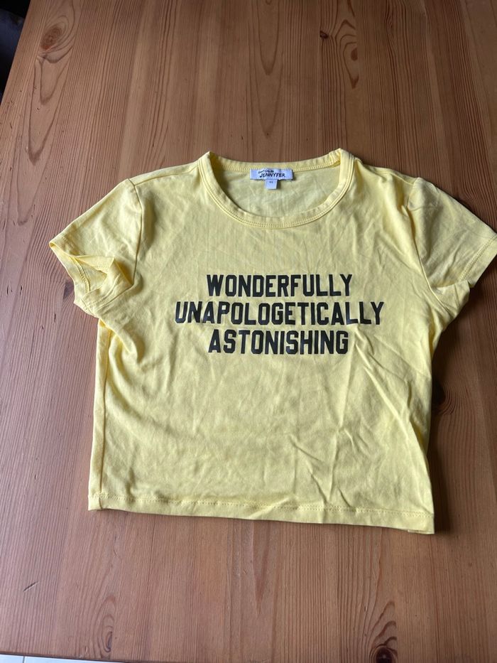 T-shirt CROP, top de la marque Jennyfer, taille XS - photo numéro 1