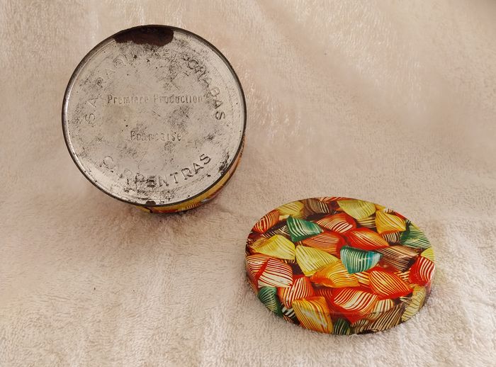 Ancienne boite métal de bonbons Berlingots St Christophe Carpentras déco vintage - photo numéro 4