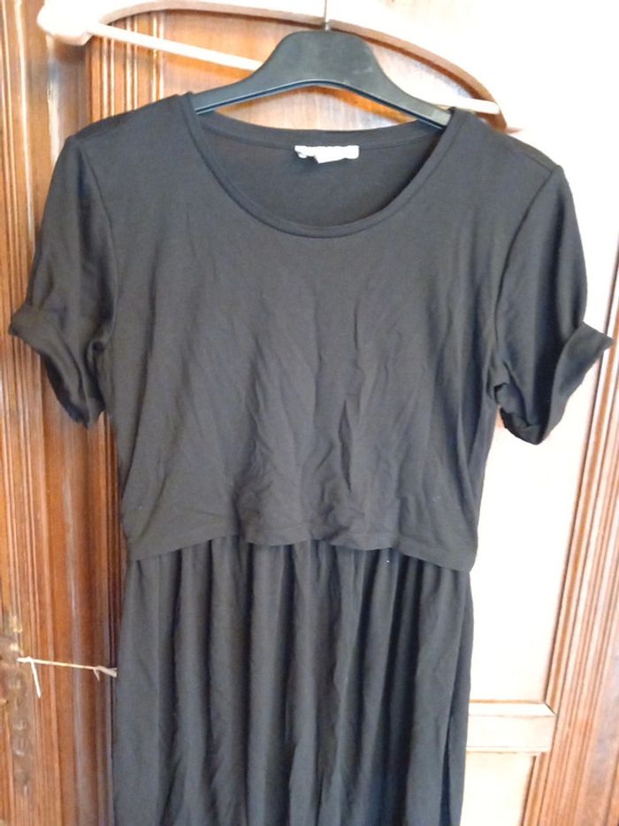 🍓Robe noire T40 viscose elasthan - photo numéro 3