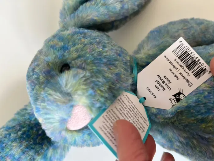 Medium bashful Azure bunny collector 25 years Jellyat - photo numéro 3