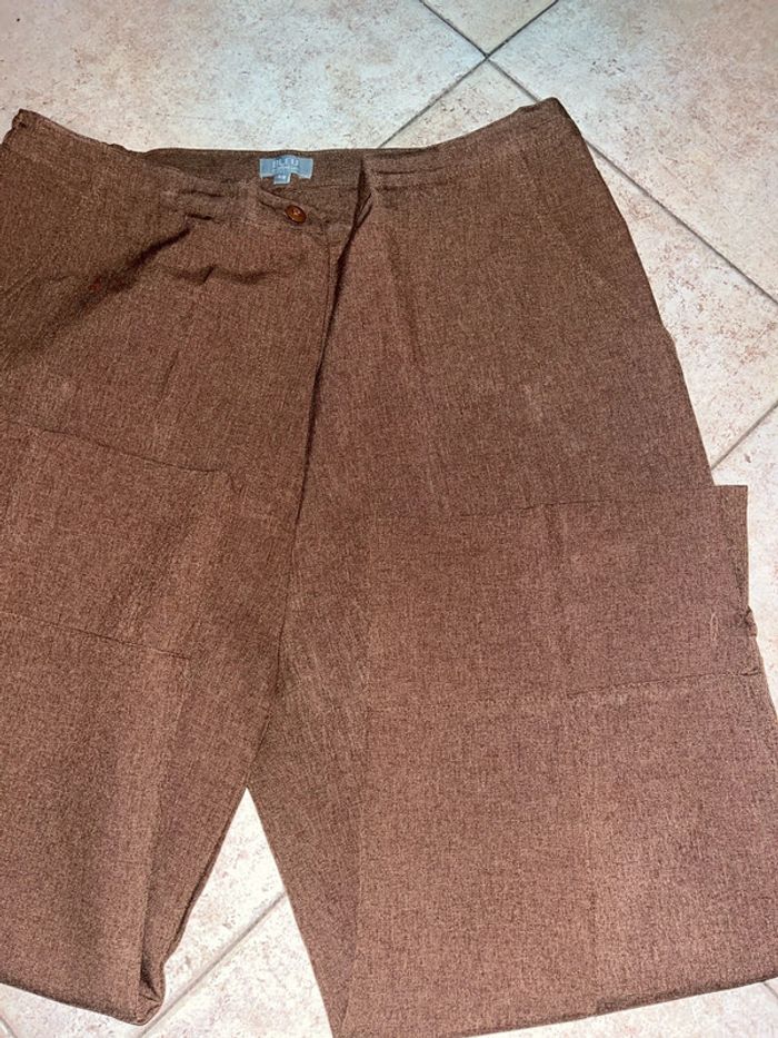 Bermuda marron Bleu bonheur taille 48 - photo numéro 4