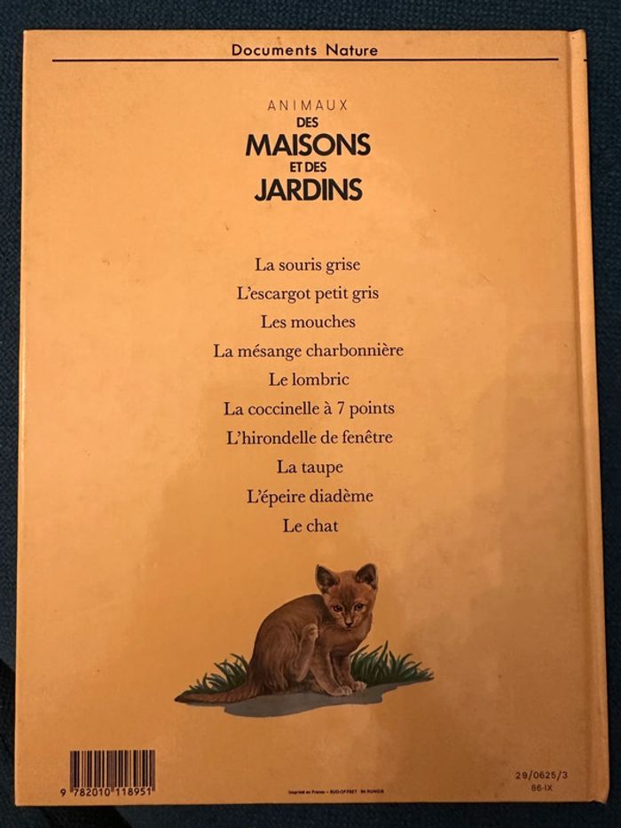 Beau livre vintage Animaux des maisons et des jardins Cemea Hachette Jeunesse documents nature - photo numéro 2