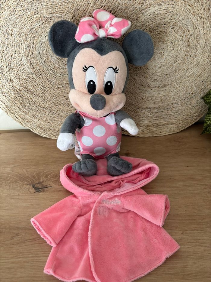 Doudou Minnie peignoir maillot de bain rose pois Disney - photo numéro 3