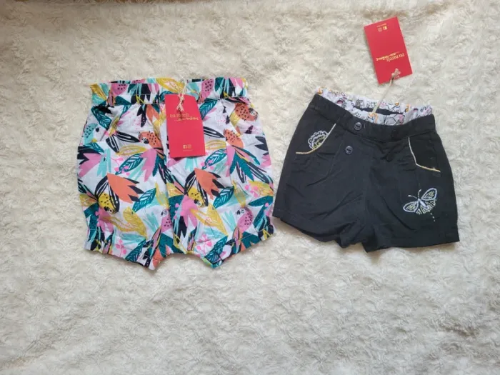 Lot short fille 6 mois