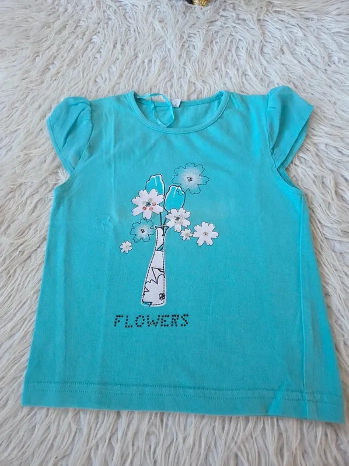Lot de 4 tee shirts MC fille T 5ans - photo numéro 9