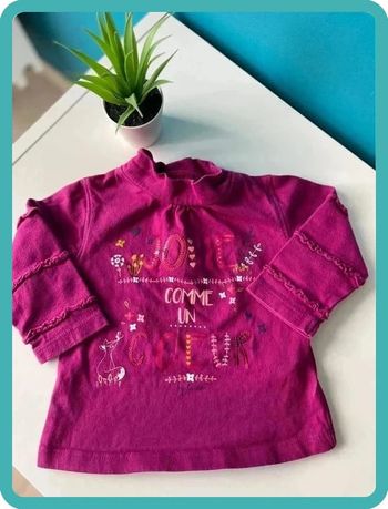 Joli T-shirt manches longues bébé 6 mois la compagnie des petits