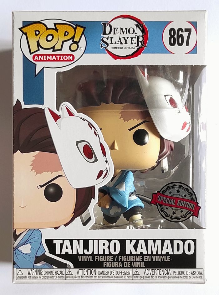 Funko POP Tanjiro Kamado Mask #867 Exclusive - Demon Slayer - Figurine Vinyle