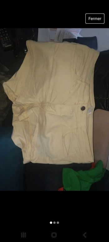 Mini short jaune