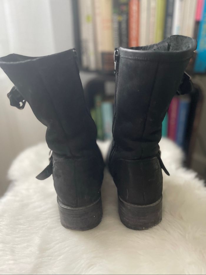 Bottes motard Buffalo noires – Taille 36 - photo numéro 4