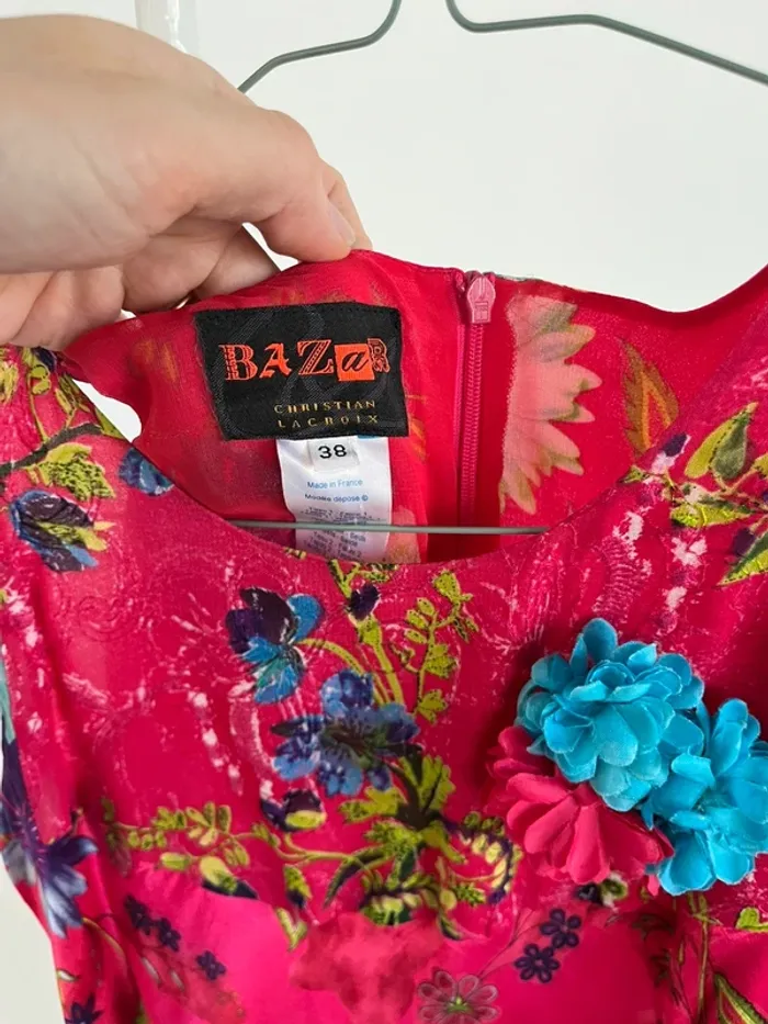 Robe sans manche fuschia Christian Lacroix - photo numéro 3