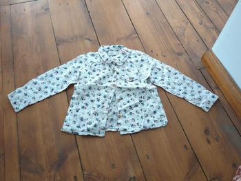 Chemise blanche fleurs liberty Zara 2 3 ans fille