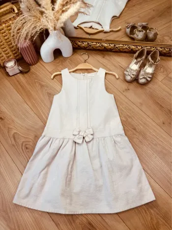 Taille 6 ans Robe cérémonie fille Orchestra rose crème * nid d’abeilles * 🪻
