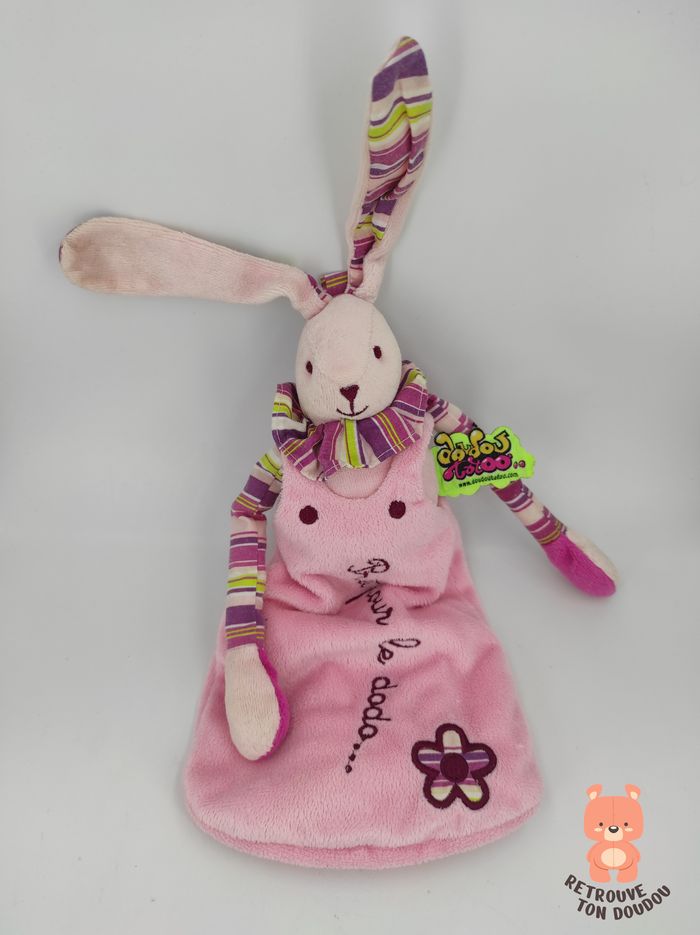 Doudou Lapin Rose Mauve Gigoteuse Doudou Tatoo