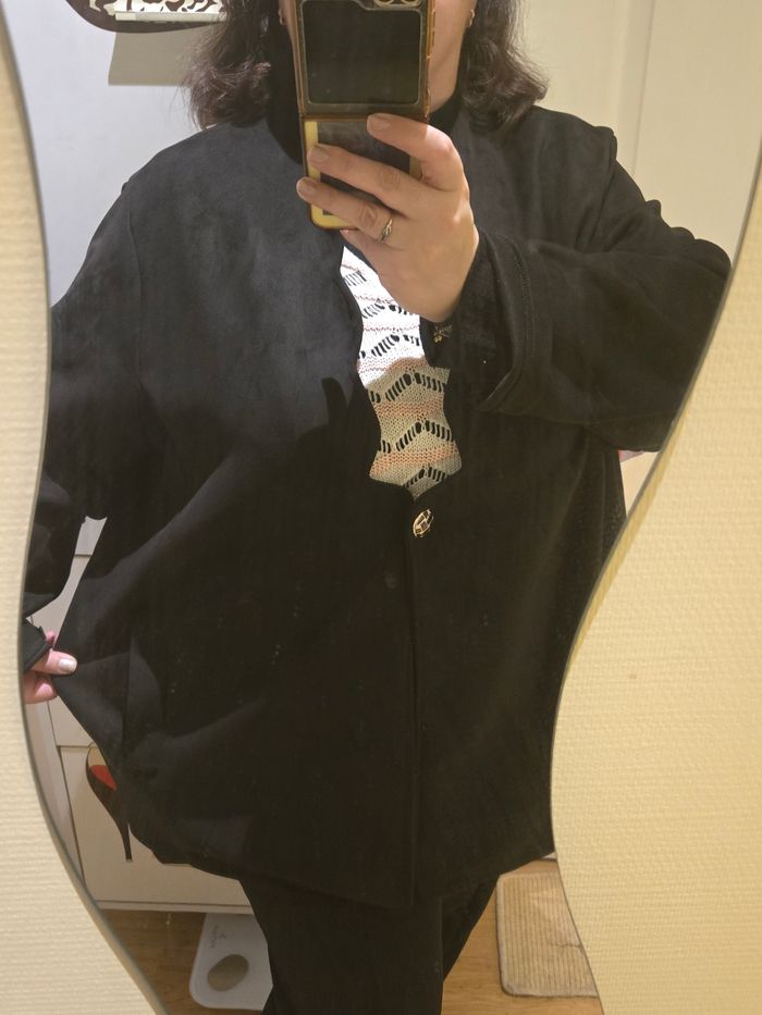 Veste noire en suedine 5XL (T.50) 2W Paris neuve - photo numéro 8