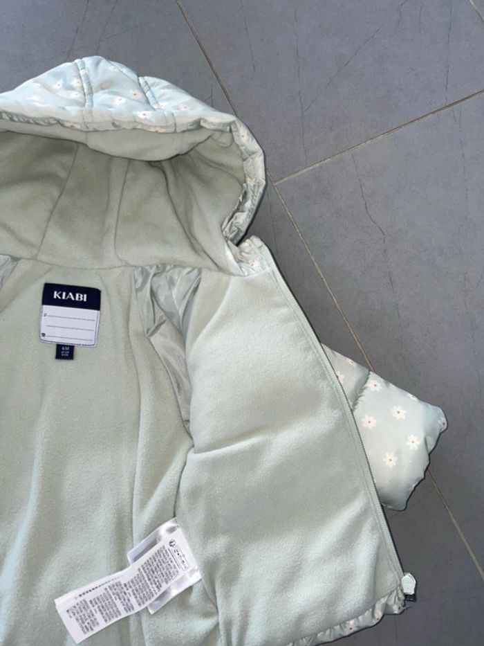 Doudoune verte fleuri 6 mois - photo numéro 4