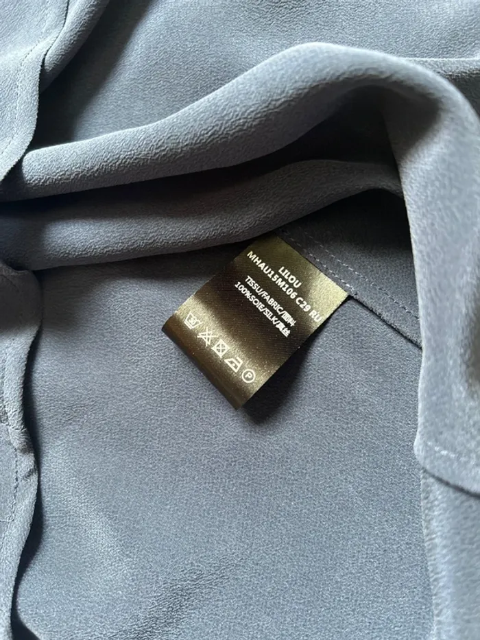 Débardeur top zapa en soie taille 42 bleu - photo numéro 3