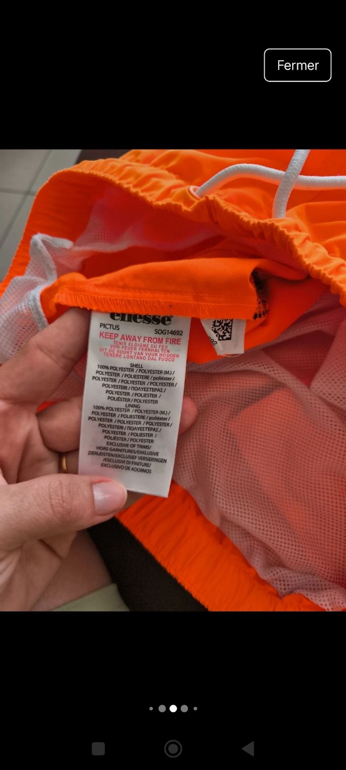 Short de bain Ellesse fluo homme - Sora - photo numéro 9