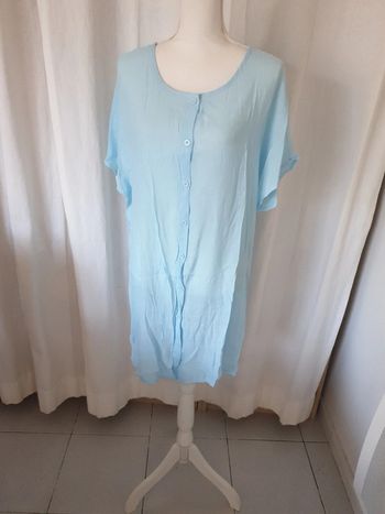 Neuf robe tunique chemise bleu clair taille M