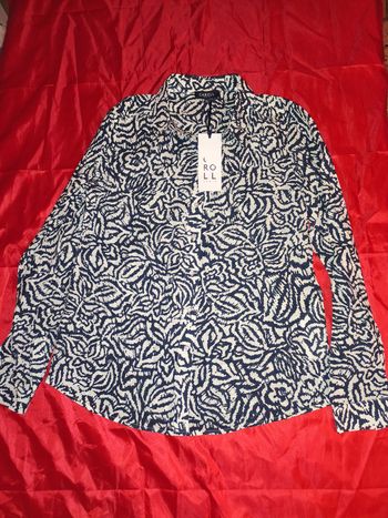 Chemise imprimée bleu marine Caroll 36