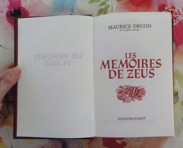 LES MEMOIRES DE ZEUS de Maurice DRUON Ed. Famot - photo numéro 3