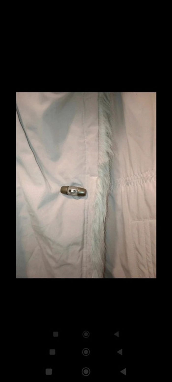 Parka col fausse fourrure rose pâle - photo numéro 6