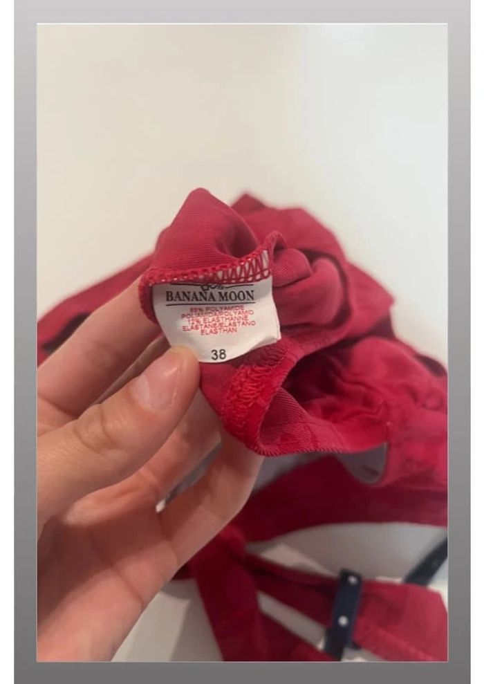 Maillot de bain une pièce rouge Banana Moon Taille 38 - photo numéro 3