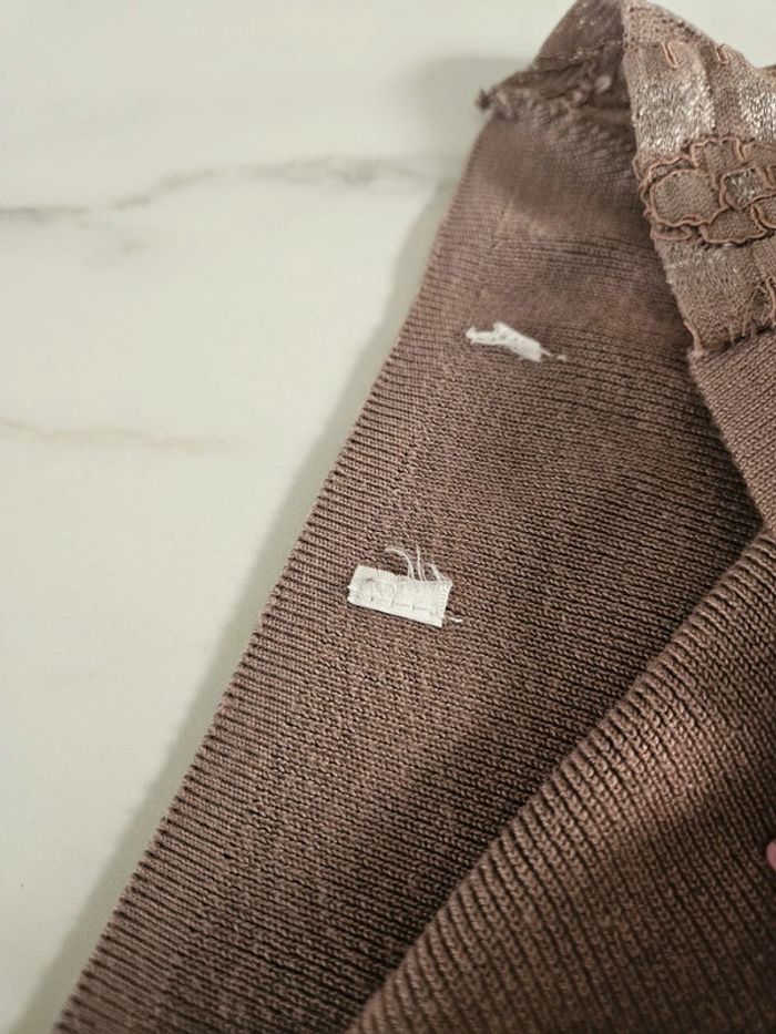 Robe croisée marron taille M - photo numéro 14