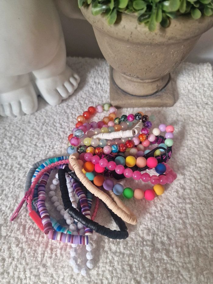 Lot bracelets colorés - photo numéro 5