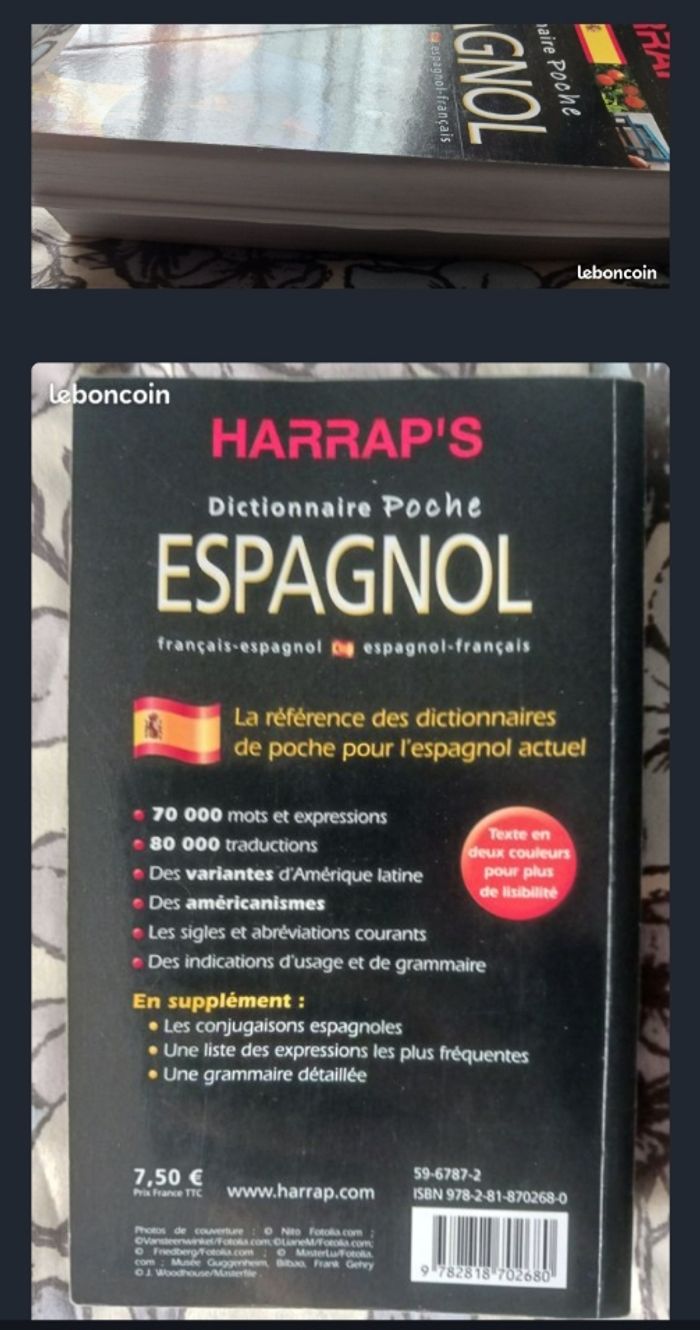 Dictionnaire traduction, français-espagnol et espagnol-français - photo numéro 2