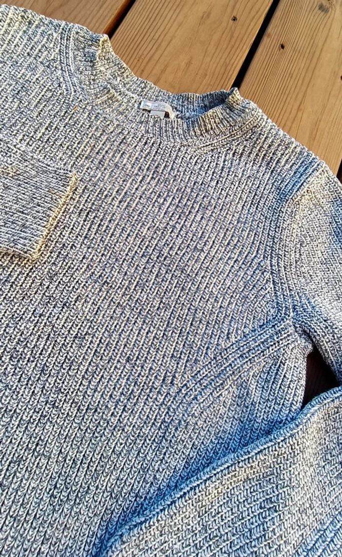Pull femme Gap - chiné marine et blanc - taille M - photo numéro 4