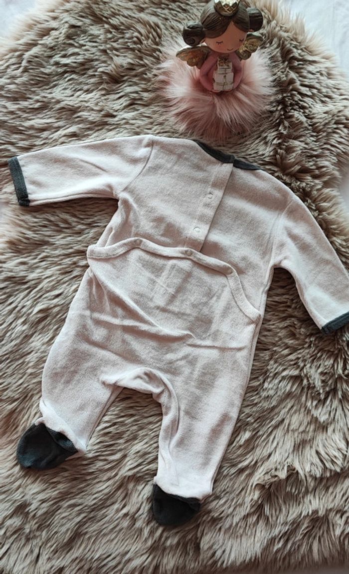 Pyjama chaud écru gris Winnie l'ourson 3 mois - photo numéro 2