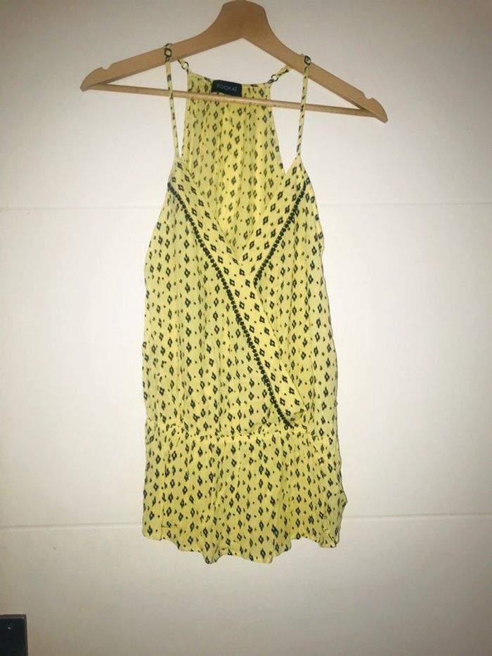 Haut débardeur jaune KOOKAI parfait état - photo numéro 2