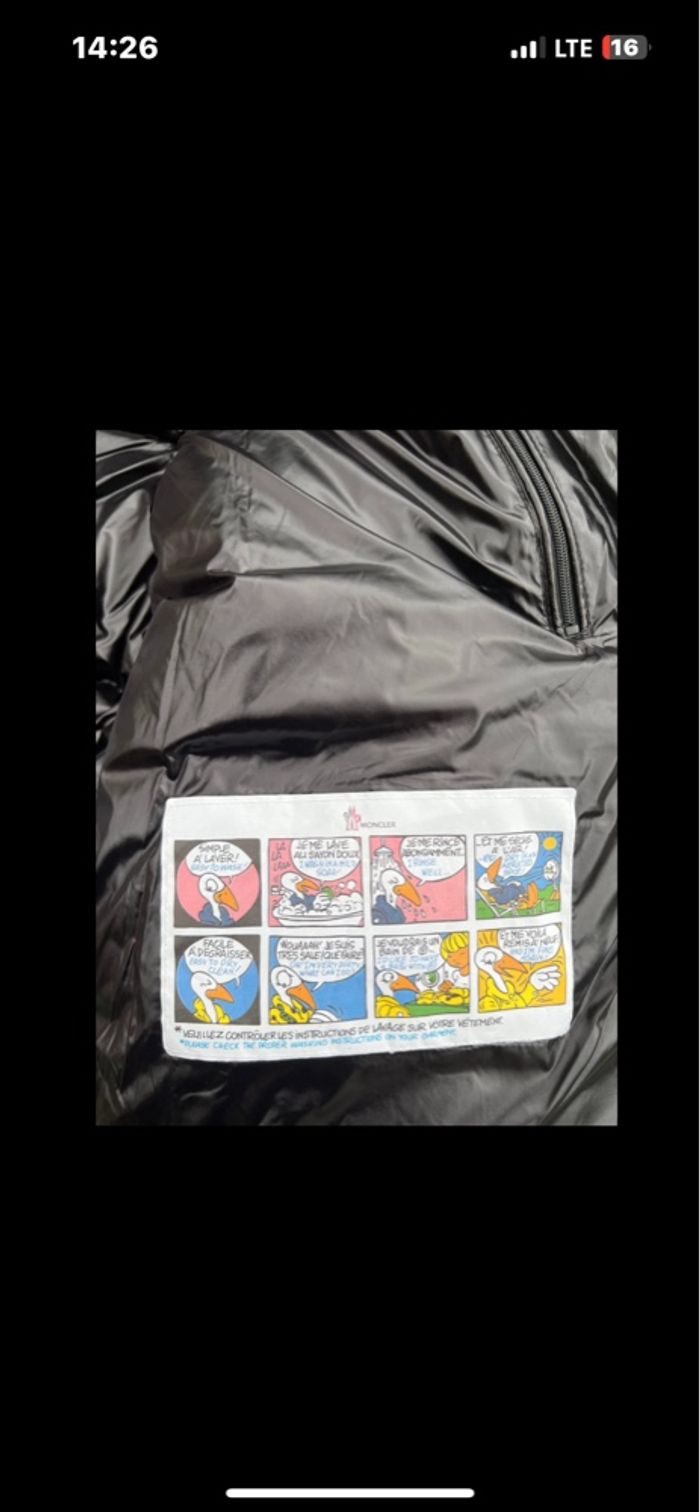 Doudoune Moncler noire brillante homme M neuve - photo numéro 3