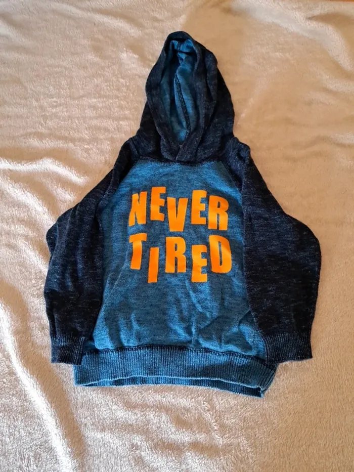Sweat à Capuche 18 Mois – Bleu Confortable