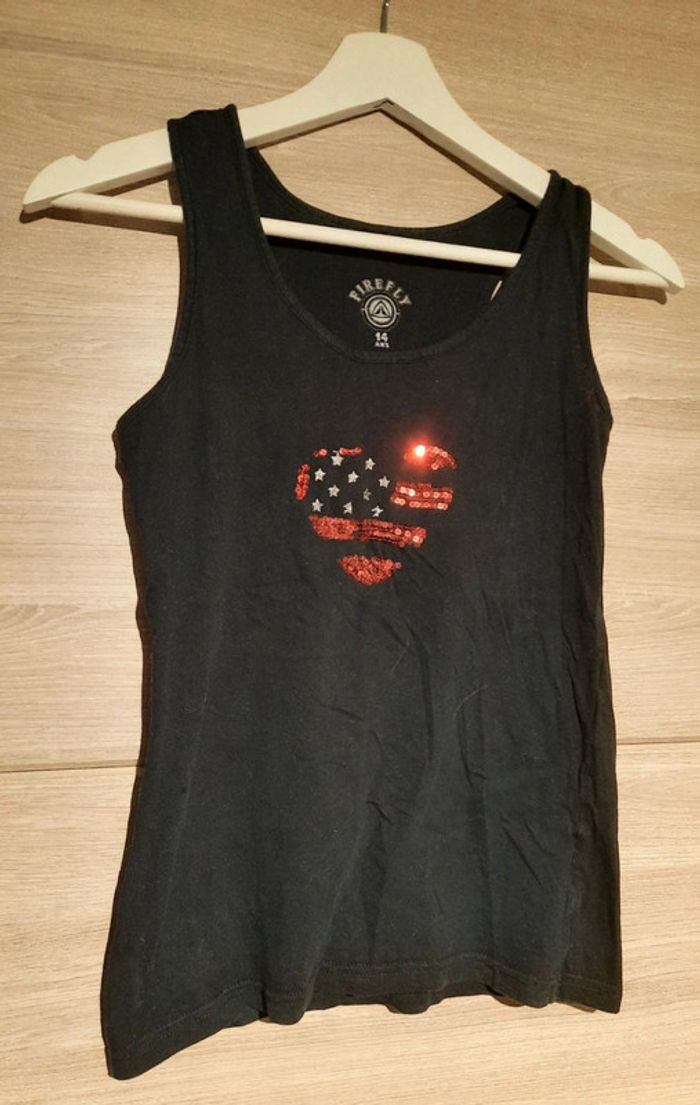 Débardeur sans manches cœur sequedin taille 14ans firely