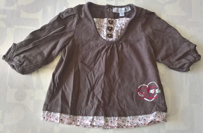 Haut fille 3 mois manches longues Kimbaloo