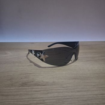 Lunettes de Soleil Étoile - Y2K Vintage 90s-2000s - Unisexe Sunglasses - Verres Teintés  Noirs