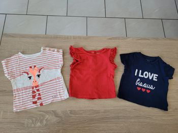 Lot de 3 tee-shirts fille en 3 mois