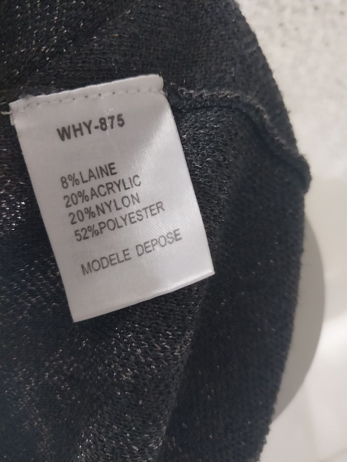 Pull femme WHY NOT – motif feuillage argenté - photo numéro 8