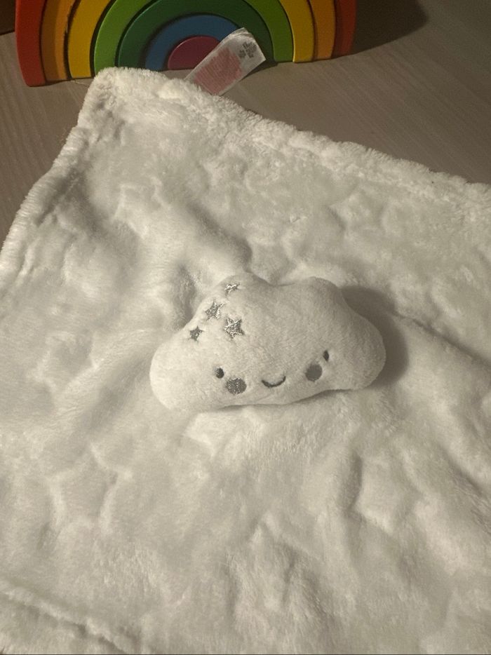 Doudou plat Nuage Nuages Étoiles Primark Cares Blanc - photo numéro 3