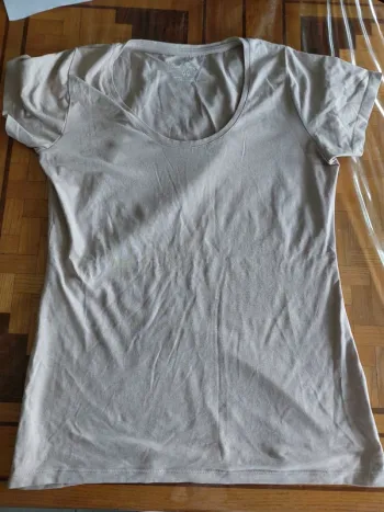 Tee shirt manche courte beige