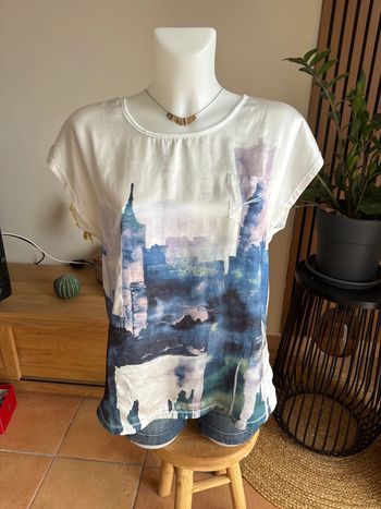 T-shirt blanc imprimé
