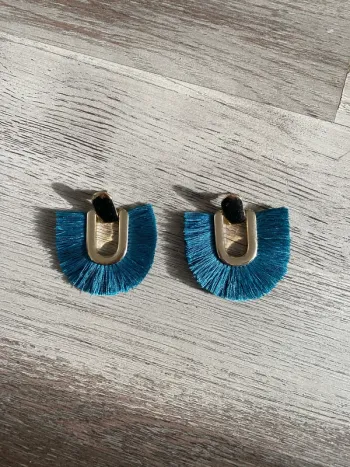 Boucles d’oreilles bleues