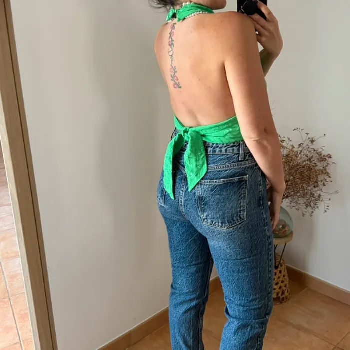 Haut Bershka plumes dos nu - photo numéro 2