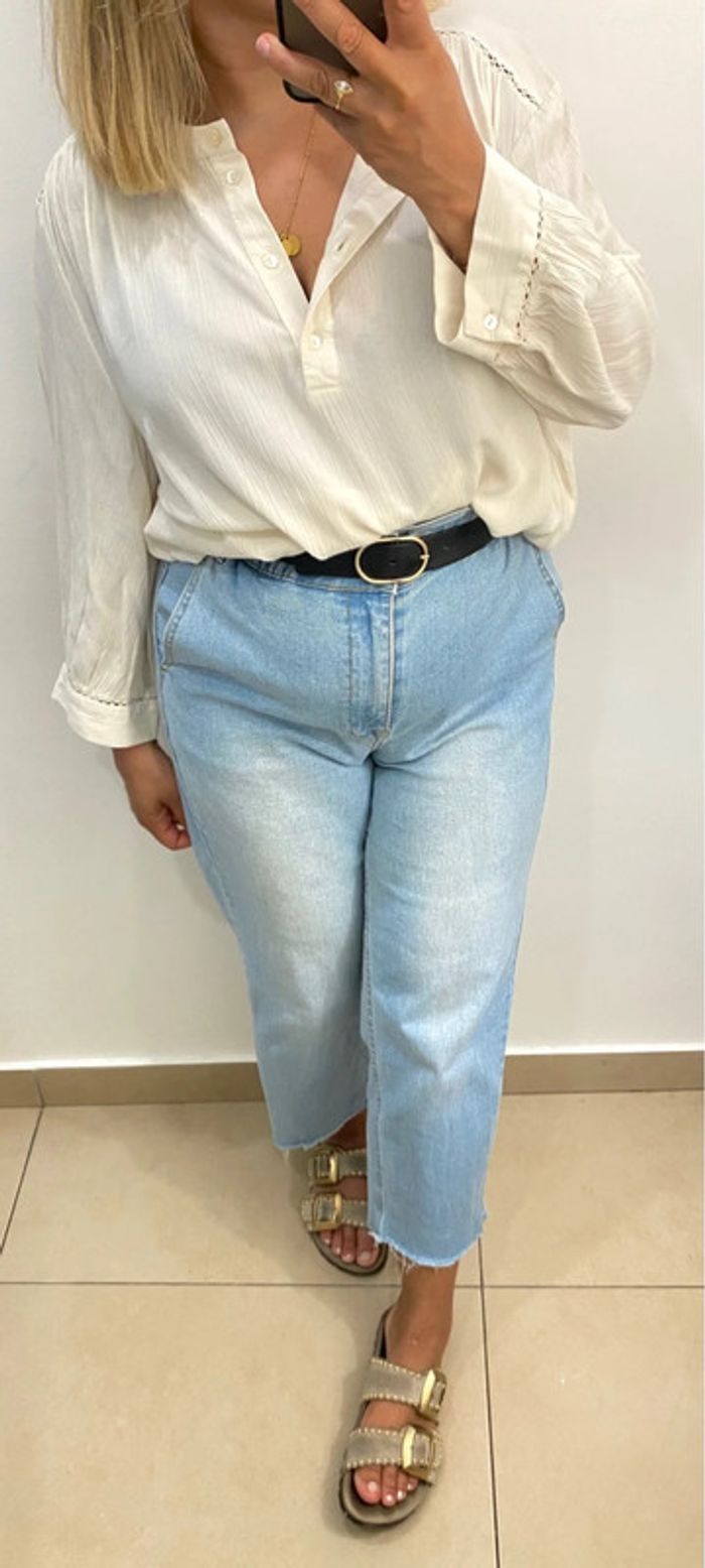 🩵Blouse crème Vila fluide Taille 46 - photo numéro 2