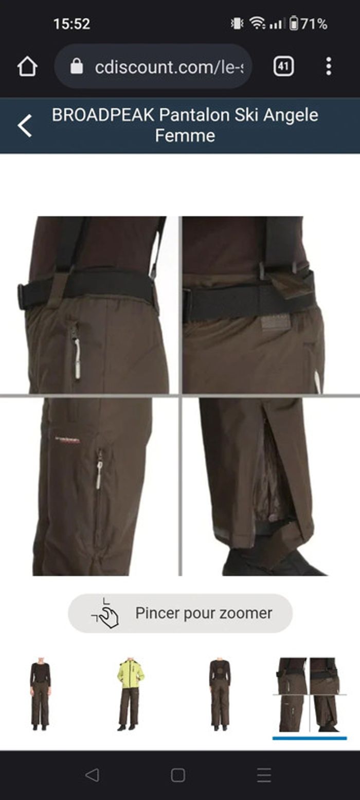 Pantalon ski neuf taille 42/ 44 - photo numéro 3
